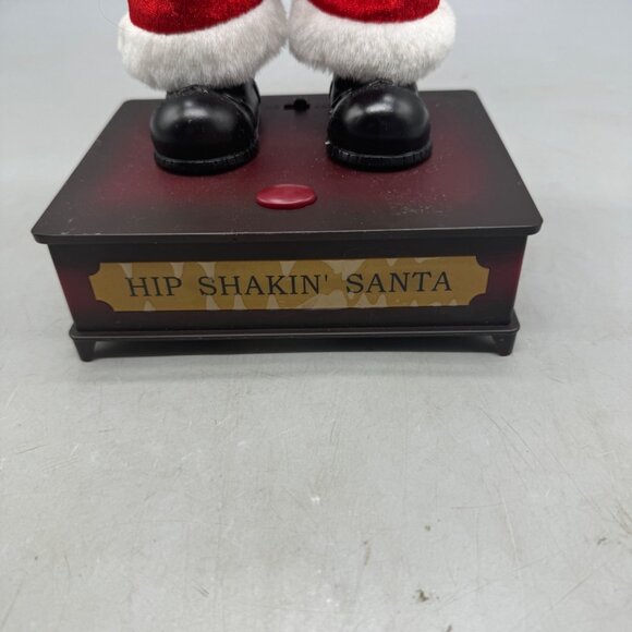 Kmart Hip Shakin Santa Animated Figurine Red Velvet Pants & Green Shirt READ - Picture 4 of 9